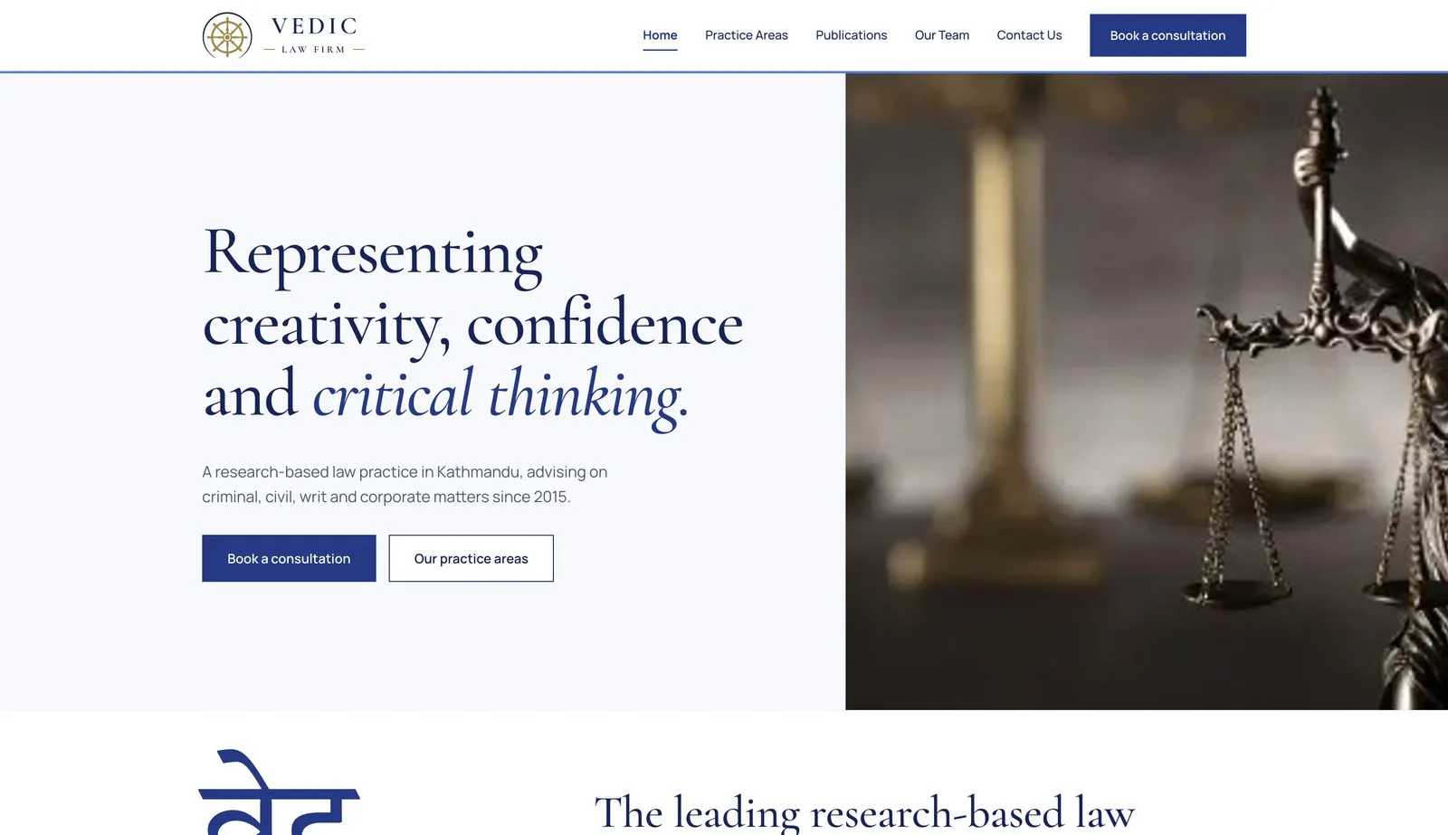 Vedic Law Firm home page